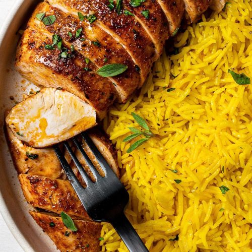 Rice and chicken dish